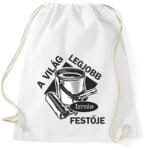 printfashion A világ legjobb festője - Névvel - Sportzsák, Tornazsák - Fehér (6401425)