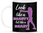 printfashion Hit like a beast - Bögre - Fekete (7571029)