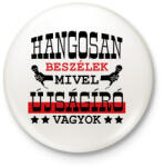 printfashion Hangosan beszélek - Kitűző, hűtőmágnes - Fehér (10440608)