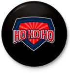 printfashion HO HO HO - Kitűző, hűtőmágnes - Fekete (10484140)