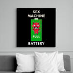 printfashion sex machine batteryFULL - Vászonkép - Fekete (6648777)