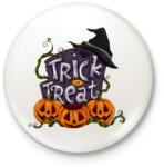 printfashion Trick or Treat - Kitűző, hűtőmágnes - Fehér (3081623)