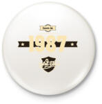 printfashion born-in-1987-cream-choco - Kitűző, hűtőmágnes - Fehér (3076865)