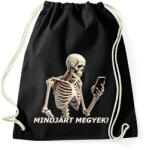 printfashion MINDJÁRT - Sportzsák, Tornazsák - Fekete (15784520)