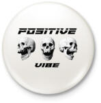 printfashion Positive Vibe - Kitűző, hűtőmágnes - Fehér (15336357)