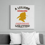 printfashion Tűzoltó szülinapja január - Vászonkép - Fehér (6639426)