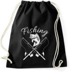 printfashion Fishing - Sportzsák, Tornazsák - Fekete (4578871)