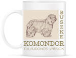 printfashion Büszke tulajdonos - Komondor - Bögre - Fehér (6303482)