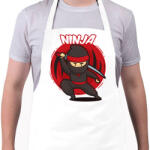 printfashion Ninja - Kötény - Fehér (4911066)