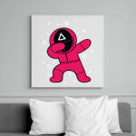 printfashion Squid Game Dab háromszög fehér - Vászonkép - Fehér (6639248)