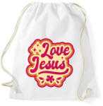 printfashion Szeretem Jézust - Sportzsák, Tornazsák - Fehér (7652443)