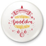 printfashion Ajándékra cserélném - Kitűző, hűtőmágnes - Fehér (9624853)