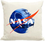 printfashion NASA Halálcsillag logo - Párnahuzat, Díszpárnahuzat - Lenvászon (853545)