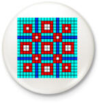 printfashion Kockás minta 01 - Kitűző, hűtőmágnes - Fehér (10861721)