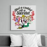 printfashion magyar népmese család - Vászonkép - Fehér (14347181)