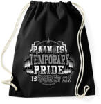 printfashion A fájdalom átmeneti, de a büszkeség örök - Sportzsák, Tornazsák - Fekete (1064779)