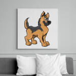 printfashion German Shepherd - Vászonkép - Fehér (6623742)