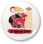 printfashion A kutya éve - Kitűző, hűtőmágnes - Fehér (7615700)