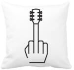 printfashion Middle finger - Gitáros minta - Párnahuzat, Díszpárnahuzat - Fehér (6378013)