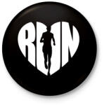 printfashion RUN LOVE - Kitűző, hűtőmágnes - Fekete (3095889)