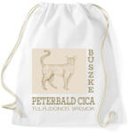 printfashion Büszke cica tulajdonos - Peterbald - Sportzsák, Tornazsák - Fehér (6307964)