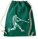 printfashion Baseball játékos - Sportzsák, Tornazsák - Sötétzöld (308206)