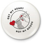 printfashion Get my heart - Kitűző, hűtőmágnes - Fehér (13364399)