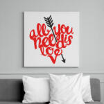 printfashion All u need is love - Vászonkép - Fehér (6630054)