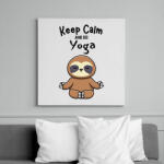 printfashion Keep calm and do yoga - Vászonkép - Fehér (14185573)