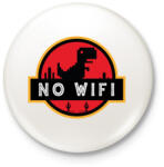 printfashion Jurassic p - No wifi - Kitűző, hűtőmágnes - Fehér (5595292)