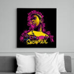 printfashion SNOWFALL - Vászonkép - Fekete (16575661)