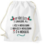 printfashion A férfi élete - Mikulás - Sportzsák, Tornazsák - Fehér (9622280)