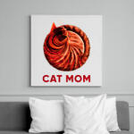 printfashion Cat mom - Vászonkép - Fehér (6640776)