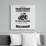 printfashion TRAKTOROS SZÜLINAP - Május - Vászonkép - Fehér (6632153)