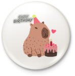 printfashion Capy bday - Kitűző, hűtőmágnes - Fehér (14135385)