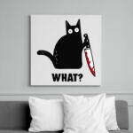 printfashion KillerCat - Vászonkép - Fehér (6628569)