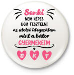 printfashion A bátor gyerekeim - Kezdőbetűkkel - Kitűző, hűtőmágnes - Fehér (16033734)