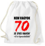 printfashion Nem vagyok 70! - Sportzsák, Tornazsák - Fehér (993885)