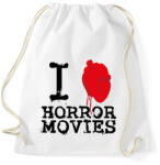 printfashion I love horror movies - Sportzsák, Tornazsák - Fehér (16782383)