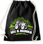 printfashion Hív a munka, mennem kell - Sportzsák, Tornazsák - Fekete (3423846)