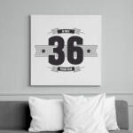 printfashion b-day-36-dark-lightgrey - Vászonkép - Fehér (6622817)