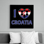 printfashion I love Croatia - Vászonkép - Fekete (10790816)