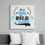 printfashion Ez a srác imádja a lovakat - Vászonkép - Fehér (12723880)