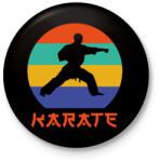 printfashion Karate - Harcművészet - Kitűző, hűtőmágnes - Fekete (7570132)