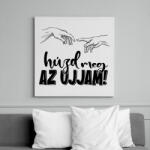 printfashion Húzd meg az ujjam - fekete - Vászonkép - Fehér (7339988)