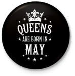 printfashion A királynők májusban születnek - Kitűző, hűtőmágnes - Fekete (3094362)