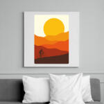 printfashion Biciklizés a hegyekben - Vászonkép - Fehér (6621765)