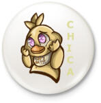 printfashion Cuki Chica - Kitűző, hűtőmágnes - Fehér (15041017)