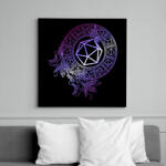 printfashion Lila Mágikus Kör - Vászonkép - Fekete (6653535)