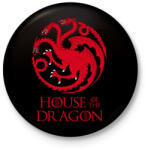 printfashion house of dragon - Kitűző, hűtőmágnes - Fekete (9733233)